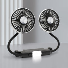 Load image into Gallery viewer, Car Double-head Hose Seat Fan with Light, F310