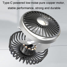 Load image into Gallery viewer, Car Double-head Hose Seat Fan with Light, F310