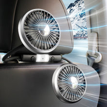 Load image into Gallery viewer, Car Double-head Hose Seat Fan with Light, F310