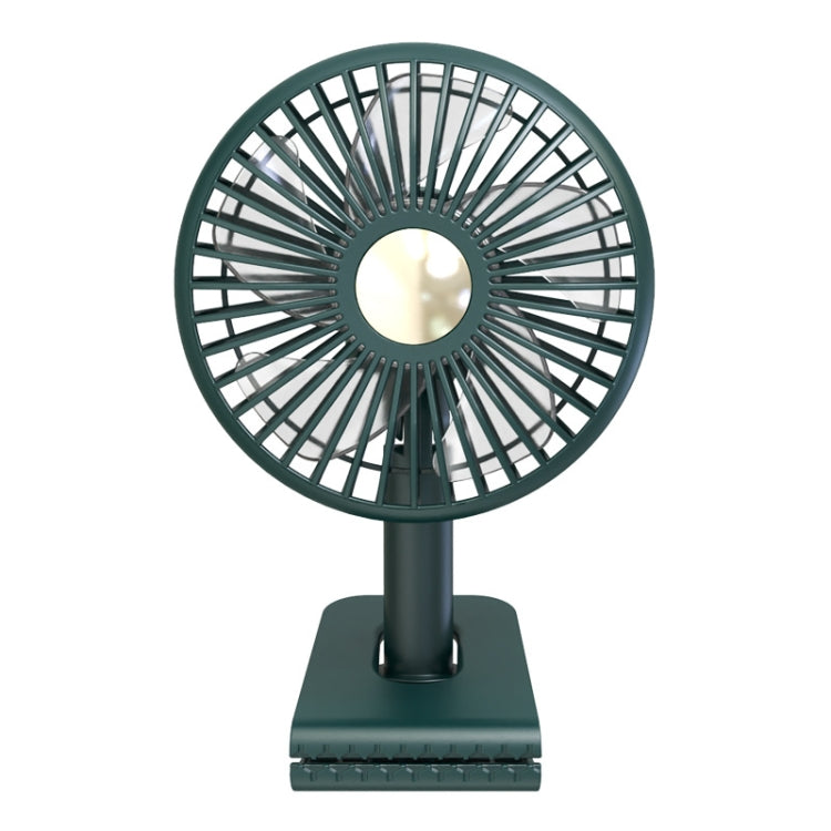 Car Clip-On Rechargeable Electric Oscillating Head Fan With Light