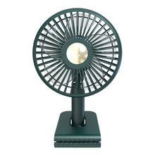 Load image into Gallery viewer, Car Clip-On Rechargeable Electric Oscillating Head Fan With Light