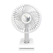 Load image into Gallery viewer, Car Clip-On Rechargeable Electric Oscillating Head Fan With Light