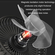 Load image into Gallery viewer, Car Clip-On Rechargeable Electric Oscillating Head Fan With Light