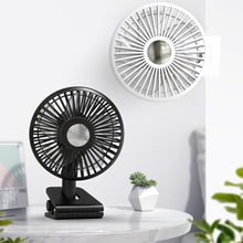 Load image into Gallery viewer, Car Clip-On Rechargeable Electric Oscillating Head Fan With Light