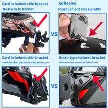 Load image into Gallery viewer, Motorcycle Helmet Chin Clamp Mount for GoPro Hero Series DJI Osmo Action, SJCAM Cameras, Set 1, Set 2
