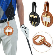 Load image into Gallery viewer, Leather Outdoor Waist Hanging Golf Spike Insert Pocket Storage Bag