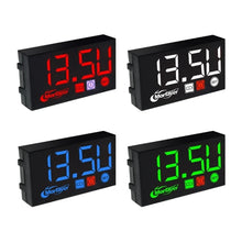 Load image into Gallery viewer, Compact LED Digital Display Time Voltmeter, 3 in 1 Red, 3 in 1 Blue, 3 in 1 White, 3 in 1 Green, 2 in 1 Temperature Red, 2 in 1 Temperature Blue, 2 in 1 Temperature White, 2 in 1 Temperature Green, 2 in 1 Water Temperature Red                          ...