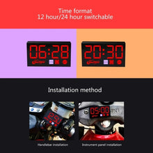 Load image into Gallery viewer, Compact LED Digital Display Time Voltmeter, 3 in 1 Red, 3 in 1 Blue, 3 in 1 White, 3 in 1 Green, 2 in 1 Temperature Red, 2 in 1 Temperature Blue, 2 in 1 Temperature White, 2 in 1 Temperature Green, 2 in 1 Water Temperature Red                          ...