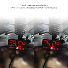Load image into Gallery viewer, Compact LED Digital Display Time Voltmeter, 3 in 1 Red, 3 in 1 Blue, 3 in 1 White, 3 in 1 Green, 2 in 1 Temperature Red, 2 in 1 Temperature Blue, 2 in 1 Temperature White, 2 in 1 Temperature Green, 2 in 1 Water Temperature Red                          ...
