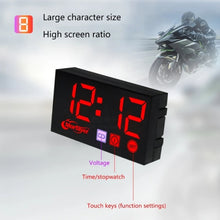 Load image into Gallery viewer, Compact LED Digital Display Time Voltmeter, 3 in 1 Red, 3 in 1 Blue, 3 in 1 White, 3 in 1 Green, 2 in 1 Temperature Red, 2 in 1 Temperature Blue, 2 in 1 Temperature White, 2 in 1 Temperature Green, 2 in 1 Water Temperature Red                          ...