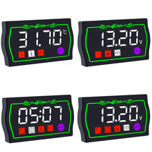 Load image into Gallery viewer, Morfayer Locomotive Intelligent Multi-function Tachometer, 4 in 1 Ambient Temperature Gauge, 4 in 1 Water Temperature Meter, 5 in 1 Ambient Temperature Tachometer, 5 in 1 Water Temperature Tachometer