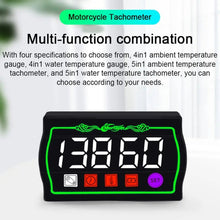 Load image into Gallery viewer, Morfayer Locomotive Intelligent Multi-function Tachometer, 4 in 1 Ambient Temperature Gauge, 4 in 1 Water Temperature Meter, 5 in 1 Ambient Temperature Tachometer, 5 in 1 Water Temperature Tachometer