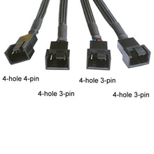 Load image into Gallery viewer, Computer PWM Temperature Control Cooling Fan Extension Cable Chassis HUB Connector, 0.27m