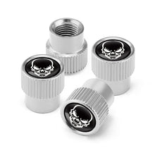 Load image into Gallery viewer, 4pcs /Set Skeleton Car Tire Universal Aluminum Valve Cap, Black, Silver