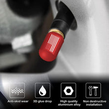 Load image into Gallery viewer, 4pcs /Set Car Tire Capsule Aluminum Alloy Screw Dustproof Valves, Black, Red, Blue