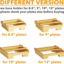 Load image into Gallery viewer, 9-inch Paper Plate Dispenser Under Cabinet Bamboo Plates Holder Kitchen Storage Rack, 24 x 26.5 x 6.5