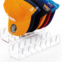Load image into Gallery viewer, Acrylic Baseball Cap Holder Can Store 7 Baseball Caps, Transparent, Black