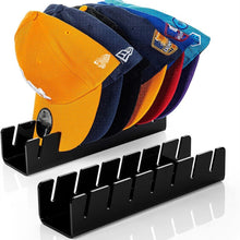 Load image into Gallery viewer, Acrylic Baseball Cap Holder Can Store 7 Baseball Caps, Transparent, Black