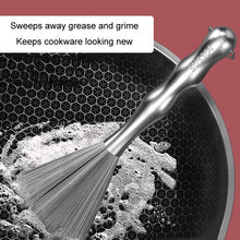 Load image into Gallery viewer, 304 Thickened Lengthened Steel Wire Pot Brush Stainless Steel Cleaning Brush For Kitchen, 25.5cm
