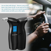 Load image into Gallery viewer, LCD Detector Backlight Light Breath Alcohol Tester, AT69S With 4 Mouthpieces Box, AT69S With 12 Mouthpieces Box