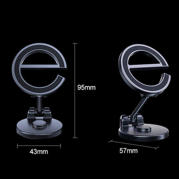 Letter E Magnetic Folding Car Phone Holder Rotatable Dashboard Stick-On Navigation Stand, D38