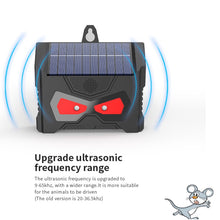 Load image into Gallery viewer, Outdoor Ultrasonic Solar Mouse Repeller LED Flash Animal Repeller