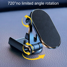 Load image into Gallery viewer, D11 Magnetic Folding Car Phone Holder Rotatable Dashboard Stick-On Navigation Stand, Black Frosted, Silver Frosted