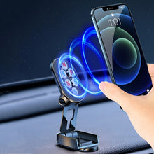 Load image into Gallery viewer, D11 Magnetic Folding Car Phone Holder Rotatable Dashboard Stick-On Navigation Stand, Black Frosted, Silver Frosted