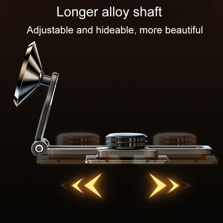 Foldable Suspension Car Phone Holder Magnetic Slide Type Metal Navigation Stand, D31