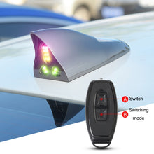 Load image into Gallery viewer, Solar Remote Control Signal Radio Shark Fin Antenna Anti-Tailgating Roof Warning Light