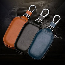 Load image into Gallery viewer, Leather Men Multifunctional Car Key Bag Large Capacity Universal Waist Hanging Key Storage Bag