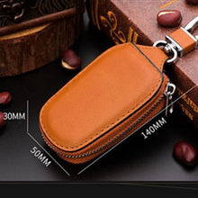 Load image into Gallery viewer, Leather Men Multifunctional Car Key Bag Large Capacity Universal Waist Hanging Key Storage Bag