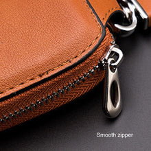 Load image into Gallery viewer, Leather Men Multifunctional Car Key Bag Large Capacity Universal Waist Hanging Key Storage Bag