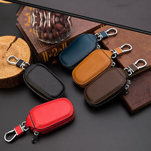 Load image into Gallery viewer, Leather Men Multifunctional Car Key Bag Large Capacity Universal Waist Hanging Key Storage Bag