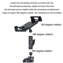 Load image into Gallery viewer, Multifunctional Car Dashboard Mobile Phone Folding Holder, Folding Back Clip, Folding Back Clip+Plastic Oval Ball, Folding Back Clip+Metal Oval Ball, Base Screw Fixation, Suction Cup Base Type A, Suction Cup Base Type B, Suction Cup Base Type C