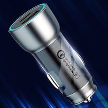 Load image into Gallery viewer, QIAKEY Vehicle Dual Port Fast Charging Charger One To Two Cigarette Lighter, TK518 Coffee, TK518 Blue, TK515 Coffee, TK515 Blue, TK519 Coffee