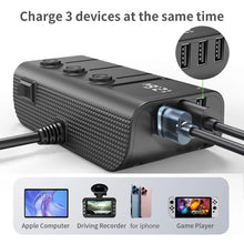 Load image into Gallery viewer, 120W Digital Display Cigarette Lighter Car Fast Charging Charger