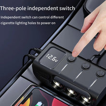 Load image into Gallery viewer, 120W Digital Display Cigarette Lighter Car Fast Charging Charger
