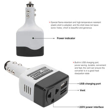 Load image into Gallery viewer, 12V/24V To 220V Auto Car Power Converter Adapter With USB Charging Port