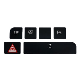 For Audi A4 Emergency/Double Flash Button Cup Holder Button Repair Sticker, Left-Hand Drive Only