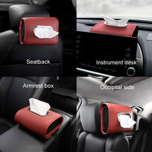 Load image into Gallery viewer, Auto Armrest Tissue Box Car Seat Back Hanging Napkin Pack Cover