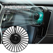 Load image into Gallery viewer, F11 Car USB Colorful Gradient Light Cooling Fan Automotive Interior, Black, Khaki