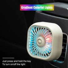 Load image into Gallery viewer, F11 Car USB Colorful Gradient Light Cooling Fan Automotive Interior, Black, Khaki
