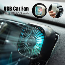 Load image into Gallery viewer, F11 Car USB Colorful Gradient Light Cooling Fan Automotive Interior, Black, Khaki