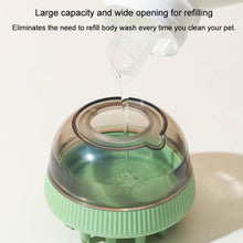 Load image into Gallery viewer, Pet Cleaning Supply Capsule Refillable Shower Gel Type Cats Dogs Bathing Massage Brush