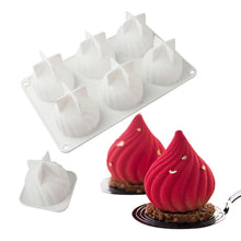 Load image into Gallery viewer, Swirl Mousse Cake Mold Chocolate Baking French Dessert Onion Shape Silicone Mold, GT-105 Single, GT-106 6 Cavity, GT-9 15 Cavity