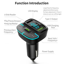Load image into Gallery viewer, Car Bluetooth MP3 Player Ambient Light Charger, GZ03
