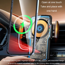 Load image into Gallery viewer, Car Magsafe Wireless Charger Transparent Induction 120W Fast Charging Universal Mobile Phone Bracket, Wireless Charger Mobile Phone Bracket