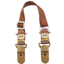 Load image into Gallery viewer, 15-30cm Adjustable Baby Handkerchief Clip Infant Drool Towel Clip Cartoon Neck Tissue Clip