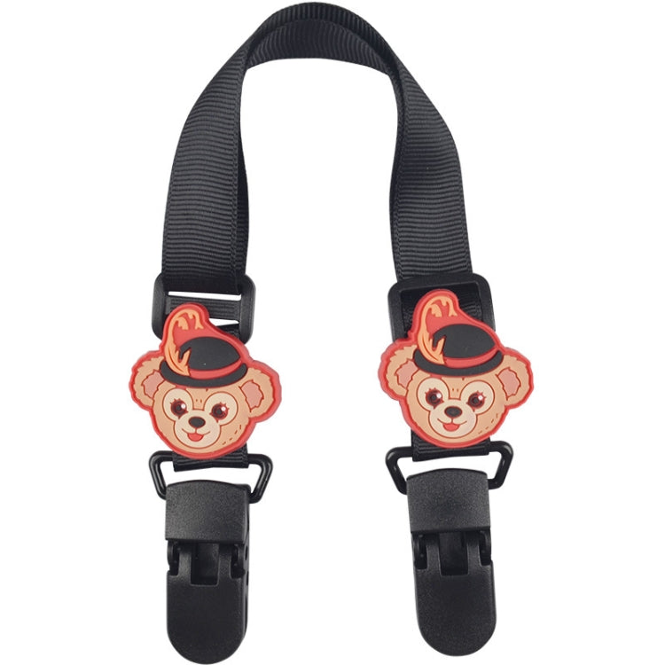 15-30cm Adjustable Baby Handkerchief Clip Infant Drool Towel Clip Cartoon Neck Tissue Clip